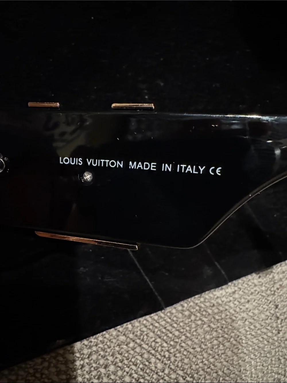 Louis VuittonTortoiseshell Frames Black Arms Cat-Eye Sunglasses